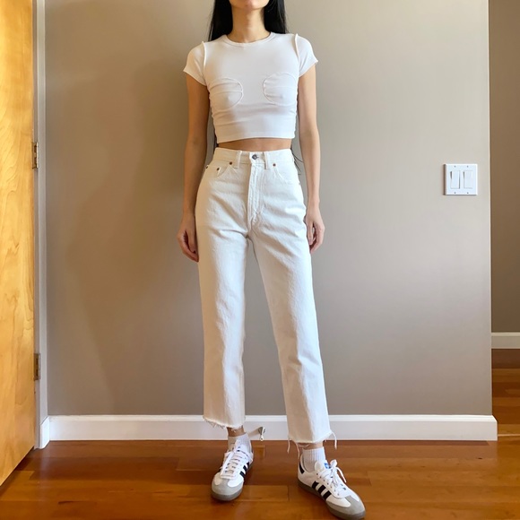 Levi's Denim - Vintage levis straight leg jeans white